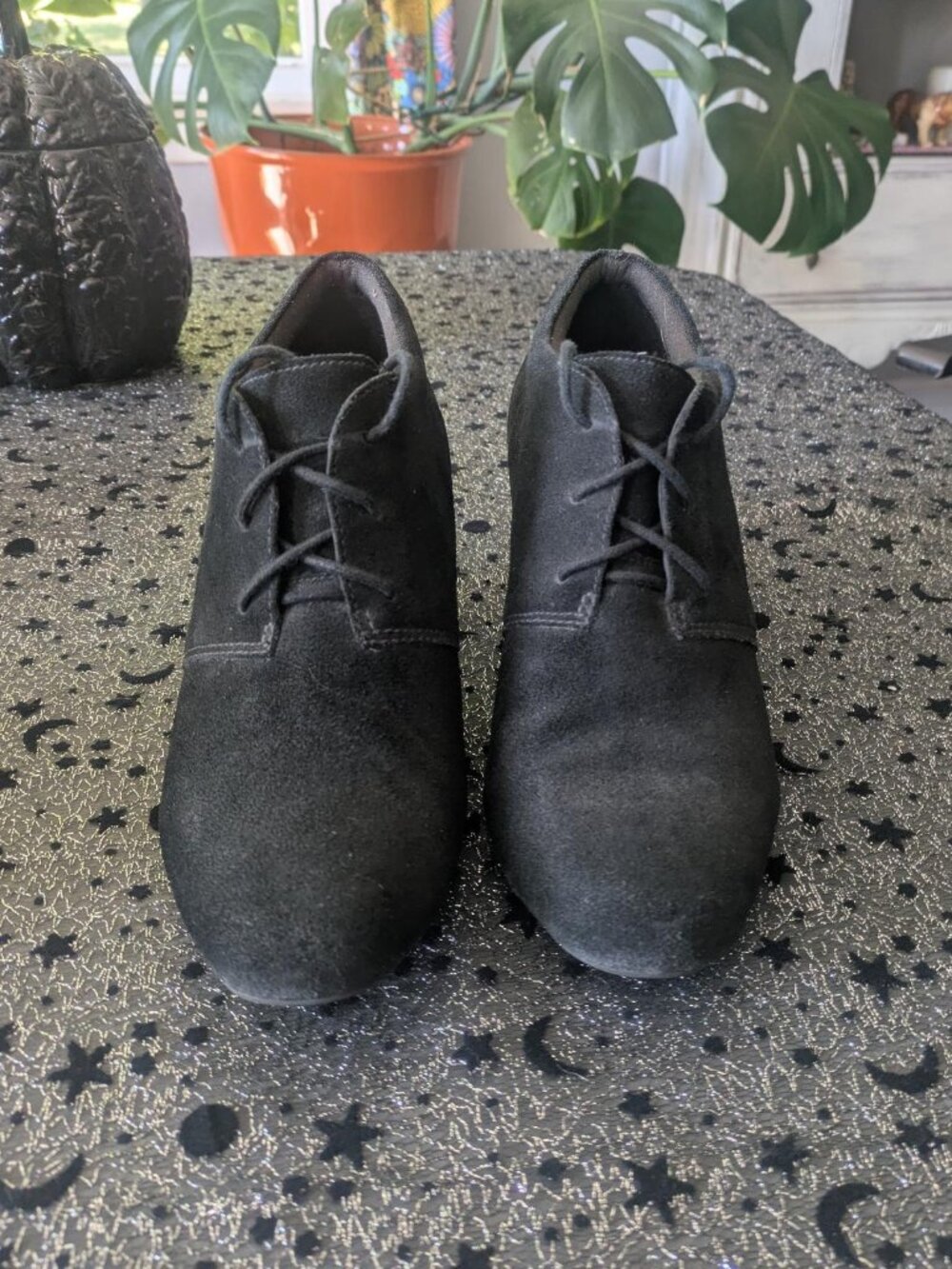 Clarks Black Suede Booties